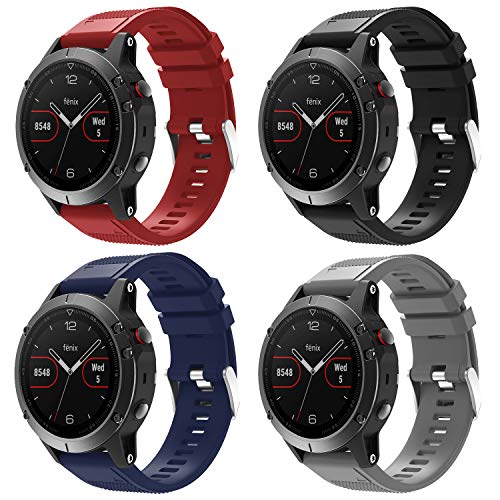 Sycreek Compatible para Garmin Fenix ​​5 Correa Reemplazo de Silicona 22mm Correa Deportiva de Auste Rápido para Fenix ​​6/Fenix ​​6 Pro/Fenix ​​5/Fenix ​​5 Plus/Forerunner 935