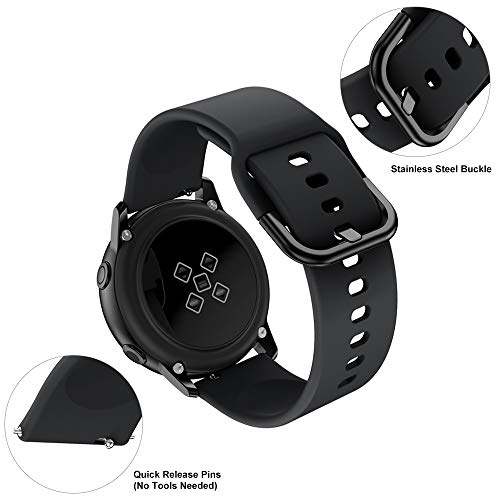 Sycreek Compatible para Samsung Galaxy Active Correa 20mm Pulsera Silicona Suave de Correa de Reloj Ajustable de Repuesto para Samsung Galaxy Watch 42mm/Galaxy Watch 3 41mm/Active 2 40mm/Active 2 44mm