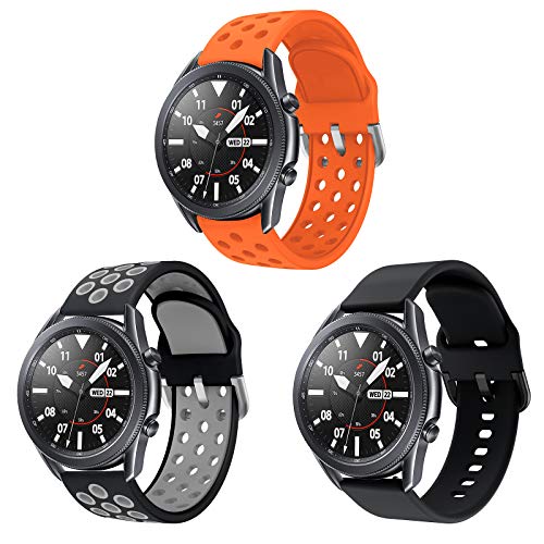 Sycreek Compatible para Samsung Galaxy Active Correa 20mm Pulsera Silicona Suave de Correa de Reloj Ajustable de Repuesto para Samsung Galaxy Watch 42mm/Galaxy Watch 3 41mm/Active 2 40mm/Active 2 44mm