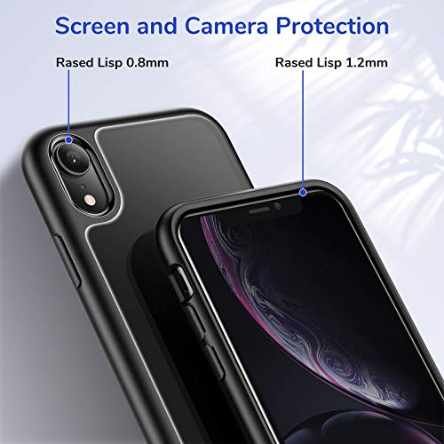 Syncwire Funda iPhone XR - UltraRock Funda Protectora para iPhone XR con Protección Avanzada Ante Caídas y Tecnología de Cámara de Aire Protectora para Apple iPhone XR (2018) - Negro Mate