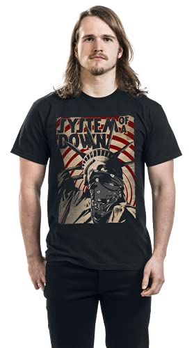 System of a Down Liberty Bandit Hombre Camiseta Negro M, 100% algodón, Regular