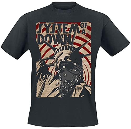 System of a Down Liberty Bandit Hombre Camiseta Negro M, 100% algodón, Regular