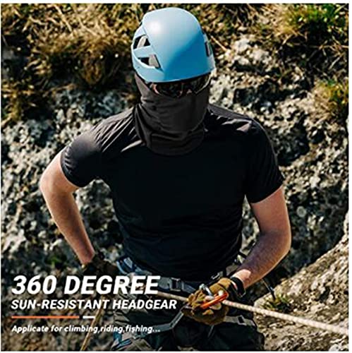 sZeao Guantes Deportivos De Medio Dedo Y Balaclava Mascarilla Facial Protección UV Transpirable Forro del Casco A Prueba De Viento Antideslizante Almohadilla Absorbente De Golpes,L