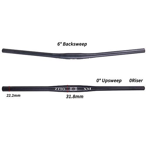 SZMYLED Manillar de bicicleta MTB negro de 31,8 x 720 mm/780 mm de aleación de aluminio barra plana recta gruesa tubo ligero para bicicleta de carretera bicicleta de montaña 31,8 x 720 mm