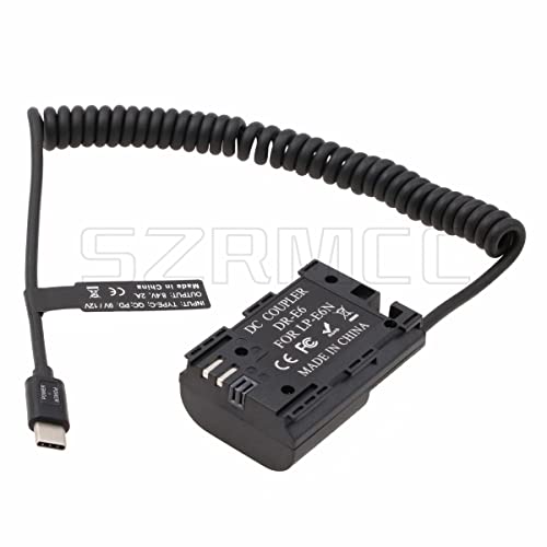 SZRMCC LP E6 DC acoplador de batería simulada a Tipo C USB C PD Trigger Cable para Canon 5D2 60D 70D 80D Cámara SmallHD 501502702 Monitor
