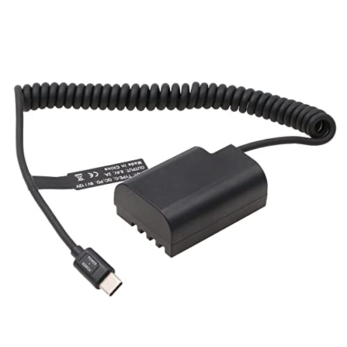 SZRMCC LP E6 DC acoplador de batería simulada a Tipo C USB C PD Trigger Cable para Canon 5D2 60D 70D 80D Cámara SmallHD 501502702 Monitor