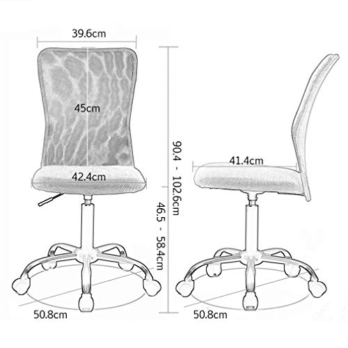 T-LoVendo TLV-1265 Silla de Oficina de Malla Giratoria Sin reposabrazos Ergonómica de Escritorio