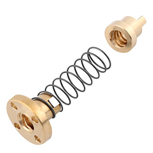 T8 rosca de tornillo roscada de acero inoxidable con tuerca cargada resorte anti-retroceso para la fresadora de la impresora 3D(400mm)