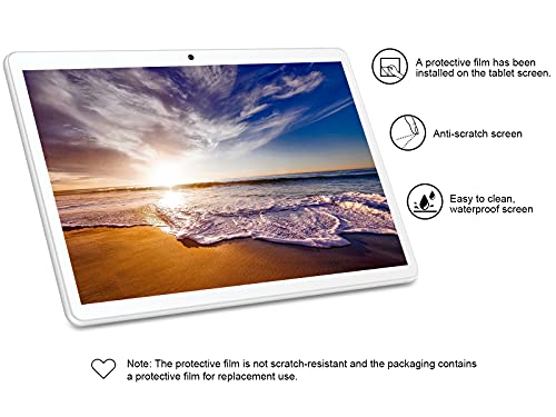 Tablet 10 Pulgadas Android 10.0 GOODTEL Tablet 4GB de RAM, 64GB de Memoria Interna, Escalable 128GB, Quad-Core, WiFi + Dual SIM 8000mAh Batería Bluetooth WiFi Cámara Dual, Type-C - Oro Rosa