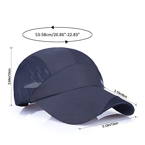 TAGVO Gorra de Béisbol de Malla Deportiva, Paquete de 2 Malla Transpirable de Verano Gorras de Sol de Béisbol de Secado Rápido Gorra de Visera ejecutiva Unisex con Cierre de Hebilla Ajustable