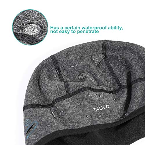 TAGVO Gorro Térmico, Gorro De Ciclismo a Prueba De Viento,Forro Cálido para Casco con Orificio para Gafas,Gorro para Deportes De Invierno con Orejeras,Forro para Casco Apto para Hombres,Talla Única