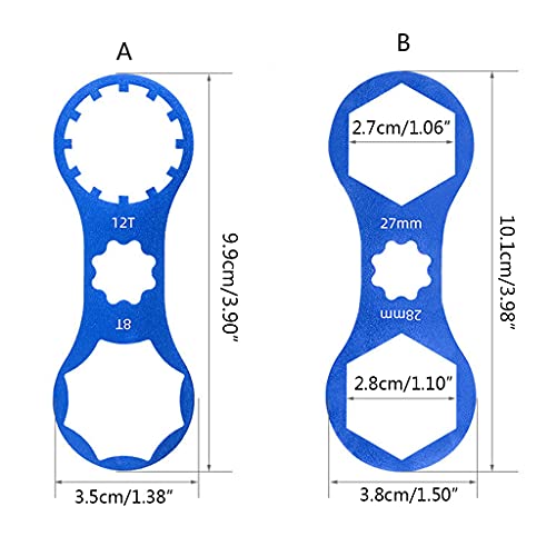 Tangpingsi Llave inglesa, herramienta de reparación de horquilla de bicicleta para SR Suntour XCR/XCT/XCM/RST MTB bicicleta de desmontar la tapa de la horquilla