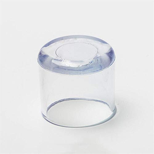 Tapas De Patas De Sillas Tapas De Patas De Sillas De Silicona Tazas Almohadillas Muebles Cubiertas De Mesas Protectores De Piso FéRulas De PláStico-Transparente_Cuadrado 20 * 20 Mm / 24 Piezas