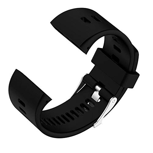 Tarente Reloj Inteligente, TPE Venda del Reloj de reemplazo de la Correa de Reloj de Ajuste del cinturón Compatible con Polar V800 Reloj Smart Watch (Negro)