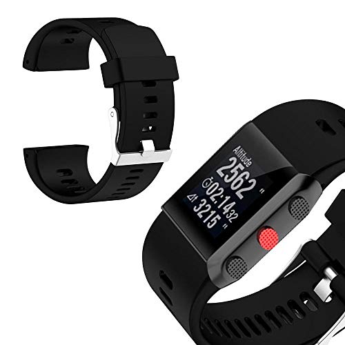 Tarente Reloj Inteligente, TPE Venda del Reloj de reemplazo de la Correa de Reloj de Ajuste del cinturón Compatible con Polar V800 Reloj Smart Watch (Negro)