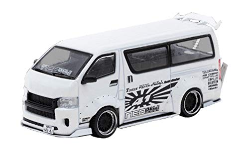 Tarmac T64-038-WH Toyota Hiace Widebody - Maqueta de coche (escala 1:64), color blanco