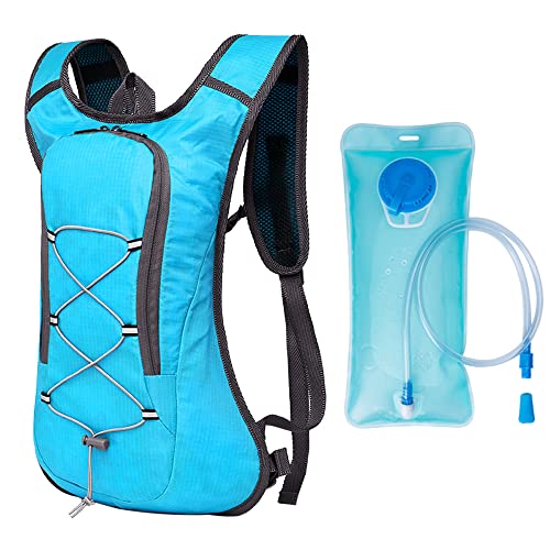 Taruor Mochila de Hidratación 8L, Mochila de Bicicleta Ultraligera Transpirable para Deporte al Aire Libre Ciclismo Camping Senderismo Running con 2L Bolsa de Agua