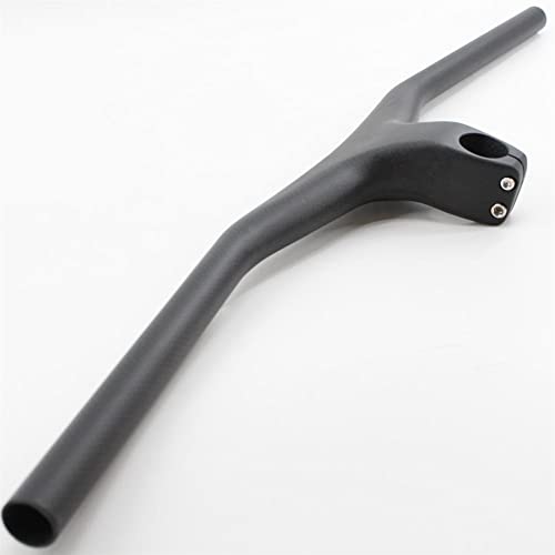 TASJS Bicicleta de montaña Glossy Matt 3K Full Fibra de Carbono Bicicleta Handlebar y vástago Integrado MTB Bar-17 Grados Ángulo,for Ciclismo,Piezas de Ciclismo de Carreras (Color : Gloss Finish)