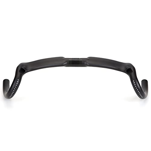 TASJS Manillar de Fibra de Carbono Handletros de ciclocross Handlebars 370/390/410mm Manillar de Bicicleta,for Ciclismo,Piezas de Ciclismo de Carreras (Color : 390MM)