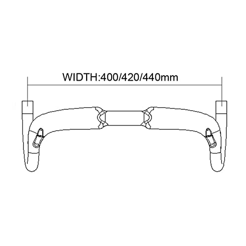 TASJS Manillares Carretera Bicicleta Windering Manillar 3K Fibra de Carbono Ciclismo Manillar Bicicleta de Carretera 31.8 Handle Bar Bicycle,for Ciclismo,Piezas de Ciclismo de Carreras