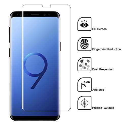 TAURI 3 Pack HD Clear Screen Protector de Pantalla 3D Cobertura Completa Soft TPU Compatible con Samsung Galaxy S9 Cobertura Máxima, Sin Burbujas Sin Aplicación Anti-Oil y Anti-Huellas Fácil Instalar