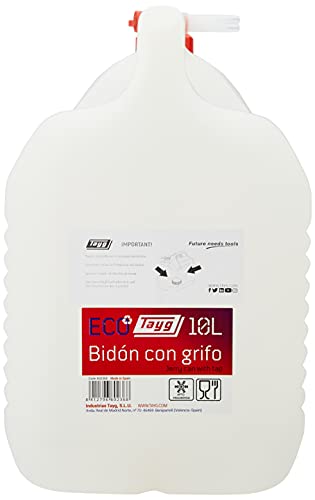 Tayg 602368 plástico 10LT con Grifo, Blanco, Bidón 10L