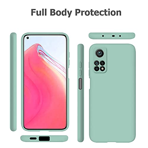 TBOC Funda Compatible con Xiaomi Mi 10T 5G - Mi 10T Pro 5G [6.67"] - Carcasa Rígida [Turquesa] Silicona Líquida Premium [Tacto Suave] Forro Interior Microfibra [Protege la Cámara] Antideslizante