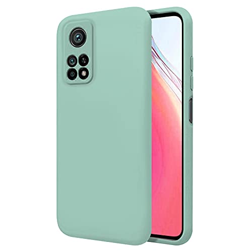 TBOC Funda Compatible con Xiaomi Mi 10T 5G - Mi 10T Pro 5G [6.67"] - Carcasa Rígida [Turquesa] Silicona Líquida Premium [Tacto Suave] Forro Interior Microfibra [Protege la Cámara] Antideslizante