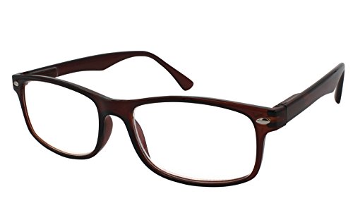 TBOC Gafas de Lectura Presbicia Vista Cansada - (Pack 2 Unidades) Graduadas +2.50 Dioptrías Montura de Pasta Marrón y Negra Diseño Moda Hombre Mujer Unisex Lentes de Aumento para Leer Ver de Cerca