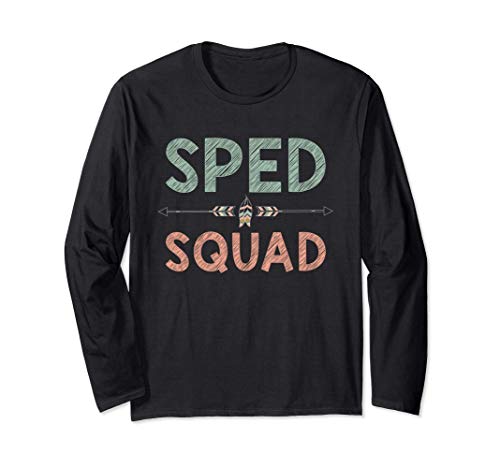 Team SPED Squad Teacher Special Ed Special Education Manga Larga