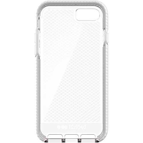 tech21 EVO Check 4.7"" Funda Transparente, Color Blanco - Fundas para teléfonos móviles (Funda, Apple, iPhone 7, 11,9 cm (4.7""), Transparente, Blanco)