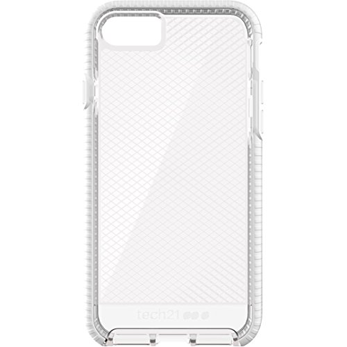 tech21 EVO Check 4.7"" Funda Transparente, Color Blanco - Fundas para teléfonos móviles (Funda, Apple, iPhone 7, 11,9 cm (4.7""), Transparente, Blanco)