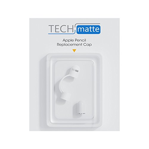 TechMatte Recambio Magnético de Tapa y Soporte para Apple Pencil (1 Pieza, Blanco)