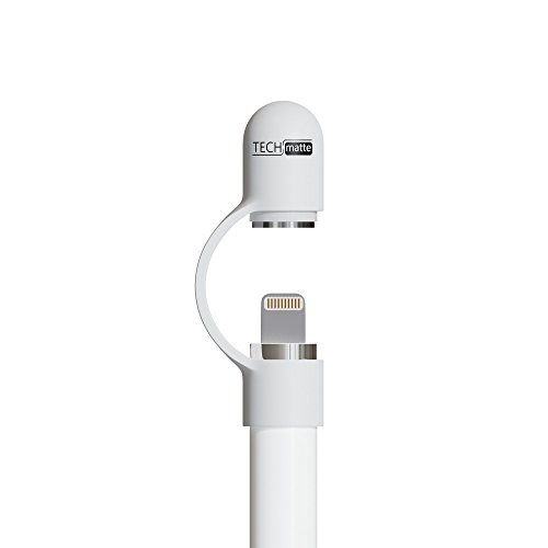 TechMatte Recambio Magnético de Tapa y Soporte para Apple Pencil (1 Pieza, Blanco)