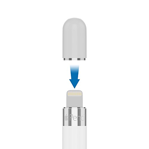 TechMatte Recambio Magnético de Tapa y Soporte para Apple Pencil (2 Piezas, Blanco)