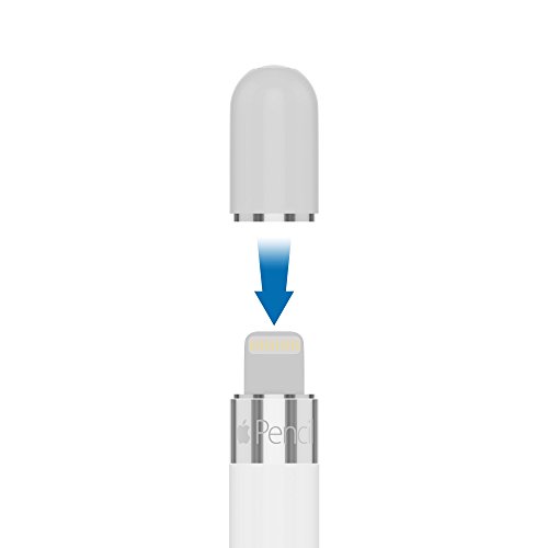 TechMatte Recambio Magnético de Tapa y Soporte para Apple Pencil (2 Piezas, Blanco)