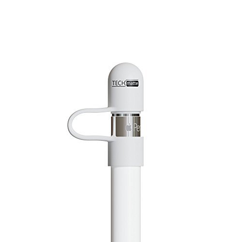 TechMatte Recambio Magnético de Tapa y Soporte para Apple Pencil (2 Piezas, Blanco)