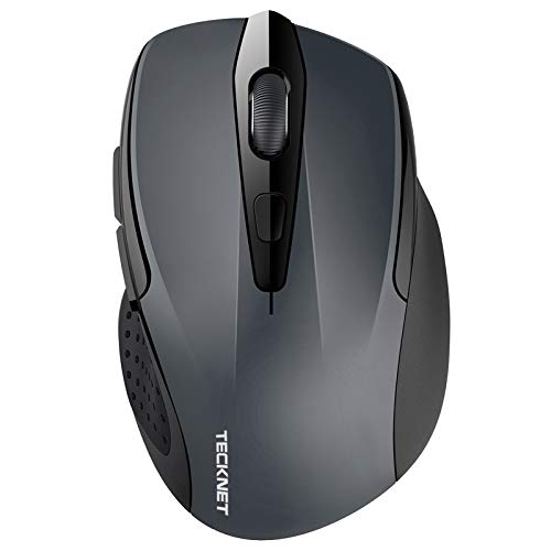 TECKNET Ratón Inalámbrico Bluetooth, Pro Wireless Mouse con Indicador de Batería, 5 Niveles dpi, 2600/2000/1600/1200/800 dpi, Óptico, 5 Botones, 24 Meses Duración de Batería