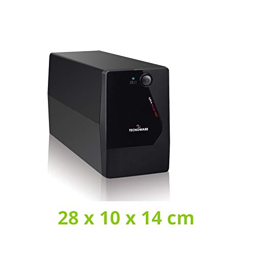 Tecnoware SAI ERA PLUS 750 - Sistemas de Alimentación Ininterrumpida - 2 salidas Schuko - Autonomía: 10 min/PC o 40 min/Módem Router - Potencia 750 VA