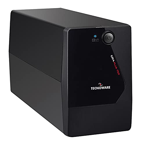 Tecnoware SAI ERA PLUS 750 - Sistemas de Alimentación Ininterrumpida - 2 salidas Schuko - Autonomía: 10 min/PC o 40 min/Módem Router - Potencia 750 VA