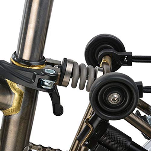 tellaLuna Amortiguadores de bicicleta Titanium Bike Ciclismo bobina primavera suspensión choque Shox para Brompton parachoques absorber-Multicolor