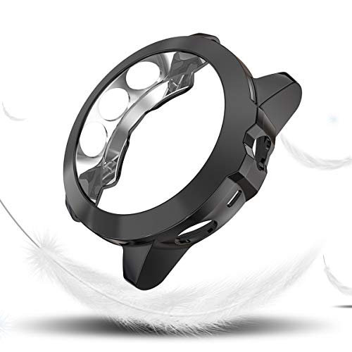 Tencloud Fundas protectoras compatibles con Garmin Fenix 5X Plus funda protectora suave cubierta de TPU cubierta de parachoques todo alrededor, accesorios para Fenix 5X/Fenix 5X Plus (negro)