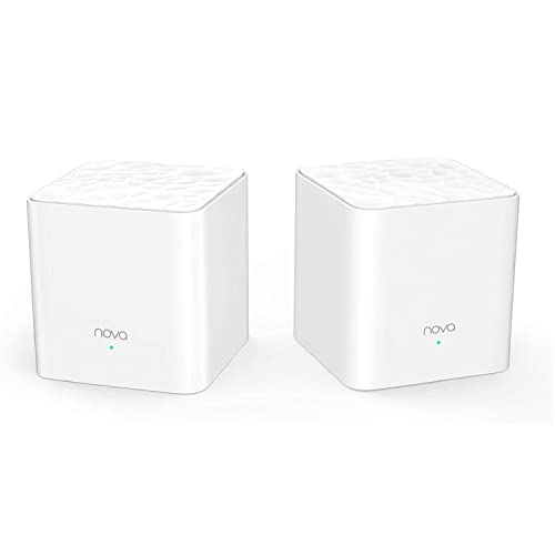 Tenda Nova MW3 Mesh - AC1200 Router Sistema WiFi de Red en Malla (Dual Banda, Seamless Roaming, Fast Ethernet, Control Parental), pack 2