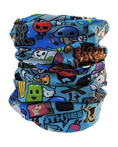 TETI'S DUCKS - Bandana Cuello Multifunción,Pack DE 4 Bragas de Cuello,Cinta Cabeza Multiuso,Pasamontañas térmico,de esquí,Tapabocas,Bufanda Cuello Pesca (Extreme)