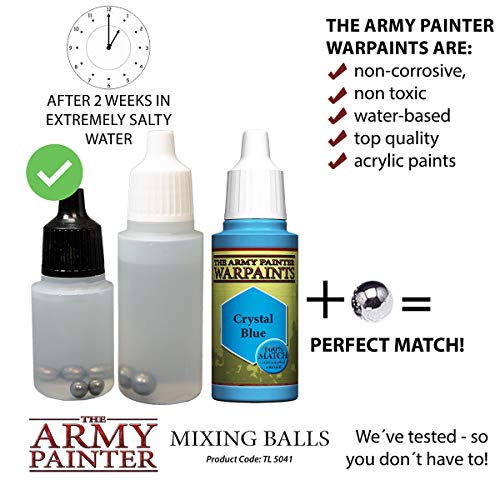 The Army Painter Paint Mixing Balls, 100 Bolas De Acero Inoxidable A Prueba De Herrumbre Para Mezclar Pinturas Modelo, Bolas De Mezcla De Mezcla De Acero Inoxidable, 5,5 mm, 100 Piezas