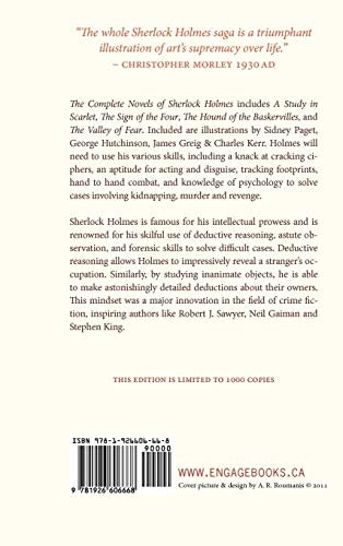 The Complete Illustrated Novels of Sherlock Holmes: A Study in Scarlet, the Sign of the Four, the Hound of the Baskervilles & the Valley of Fear (Enga