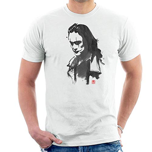 The Crow - Camiseta para Hombre, Tinta Negra Blanco Blanco XL