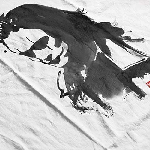 The Crow - Camiseta para Hombre, Tinta Negra Blanco Blanco XL