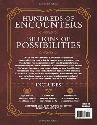 The Game Master's Book of Random Encounters: 500+ customizable maps, tables and story hooks to create 5th edition adventures on demand