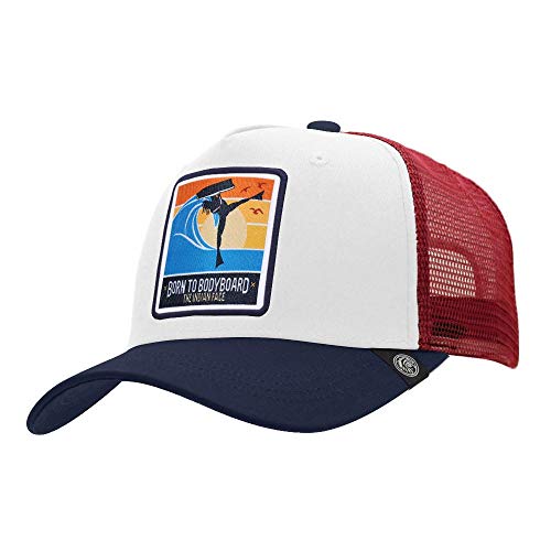 The Indian Face Gorra - Born to Bodyboard White/Blue/Red